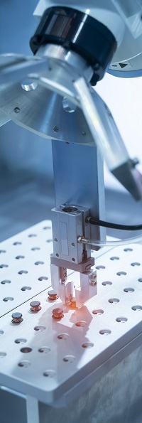 robot arm is working smartly in the production department in artificial intelligence factory